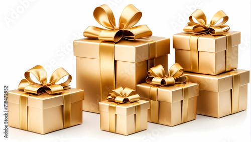 gift boxes isolated on white