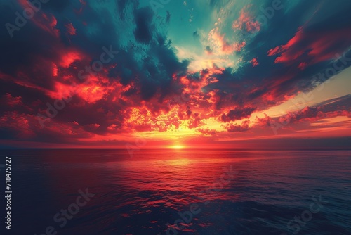 sunset over the ocean © Cecily Arts