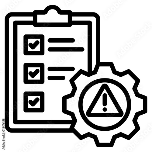 Risk Assessment Icon Element For Design
