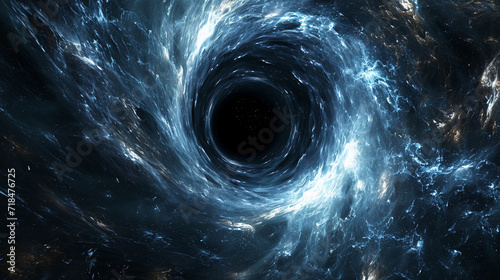 The black hole at the center of a cosmic vortex.