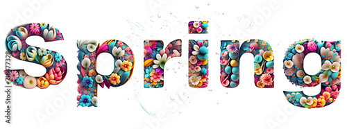 Spring font lettering typography heading photo