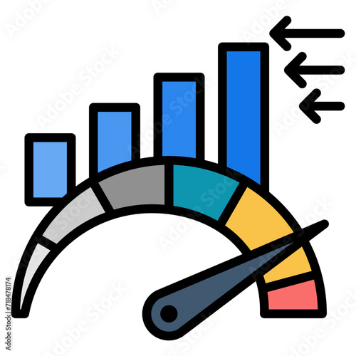 Performance Indicator Icon Element For Design