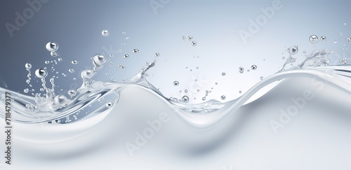 A white milk with abstract waves and some splashes beside it. generative AI