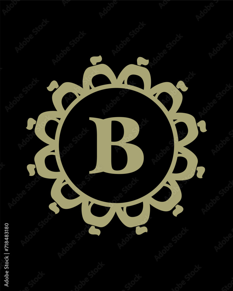 b elegant logo , font logo
