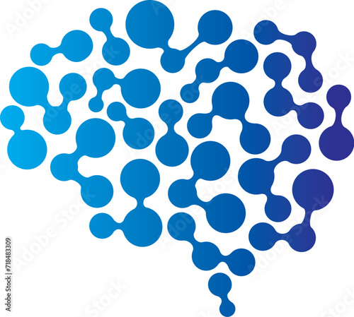 digital brain logo , business logo