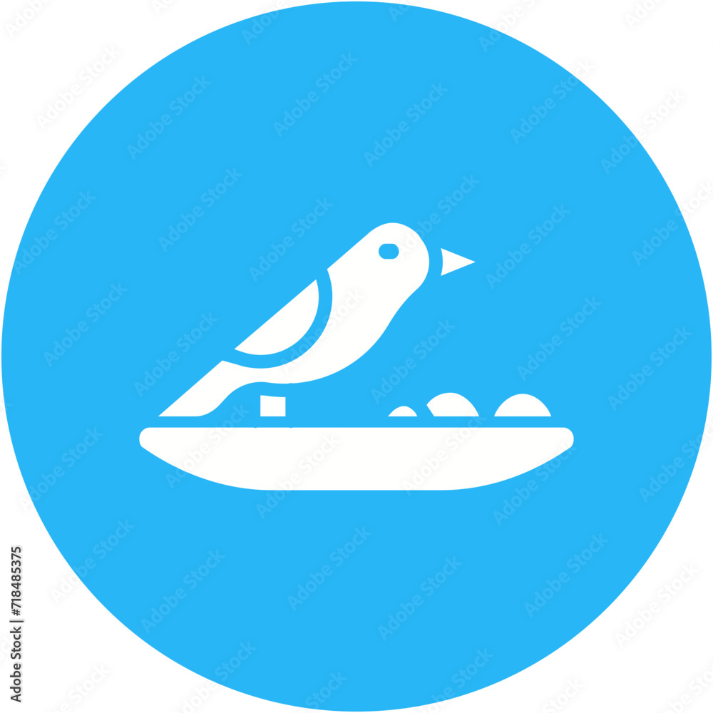 brids in nest vector design.svg