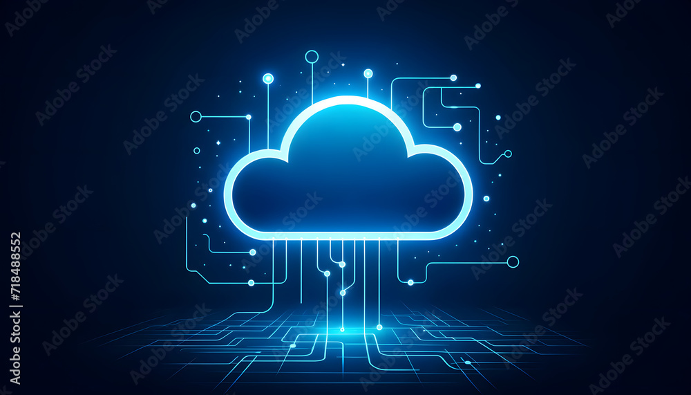 Cloud computing technology and data transfer concept. Big data storage and connection network with artificial intelligence. Cloud computing technology and data transfer concept. Big data storage and connection network with artificial intelligence.