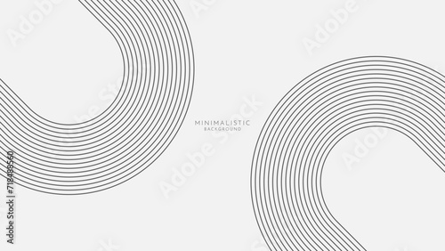 White and black abstract minimalist background with lines. Geometric stripe lines design element. Modern futuristic concept. For poster, business, corporate, banner, brochure, presentation, website