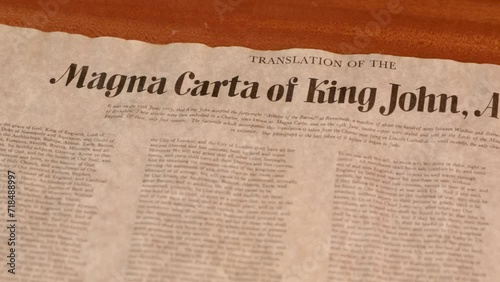 Magna carta of king john historical document 1215 