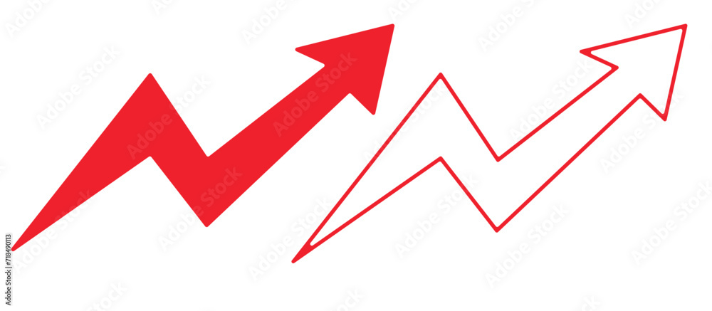 Red direction arrow on a white background eps 10 Red direction arrow on a white background eps 10