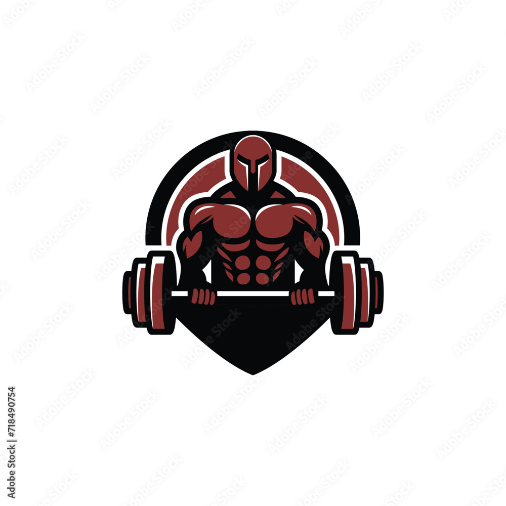 Warrior Fitness Gym Logo Design Template Warrior Fitness Gym Logo Design Template