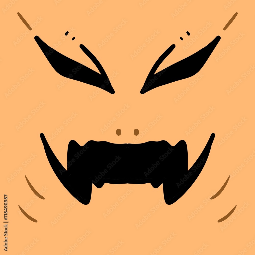 Obraz premium halloween pumpkin cartoon illustration