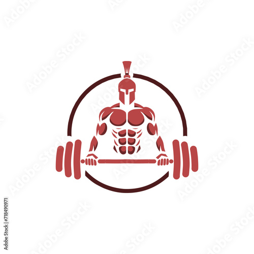 Warrior Fitness Gym Logo Design Template