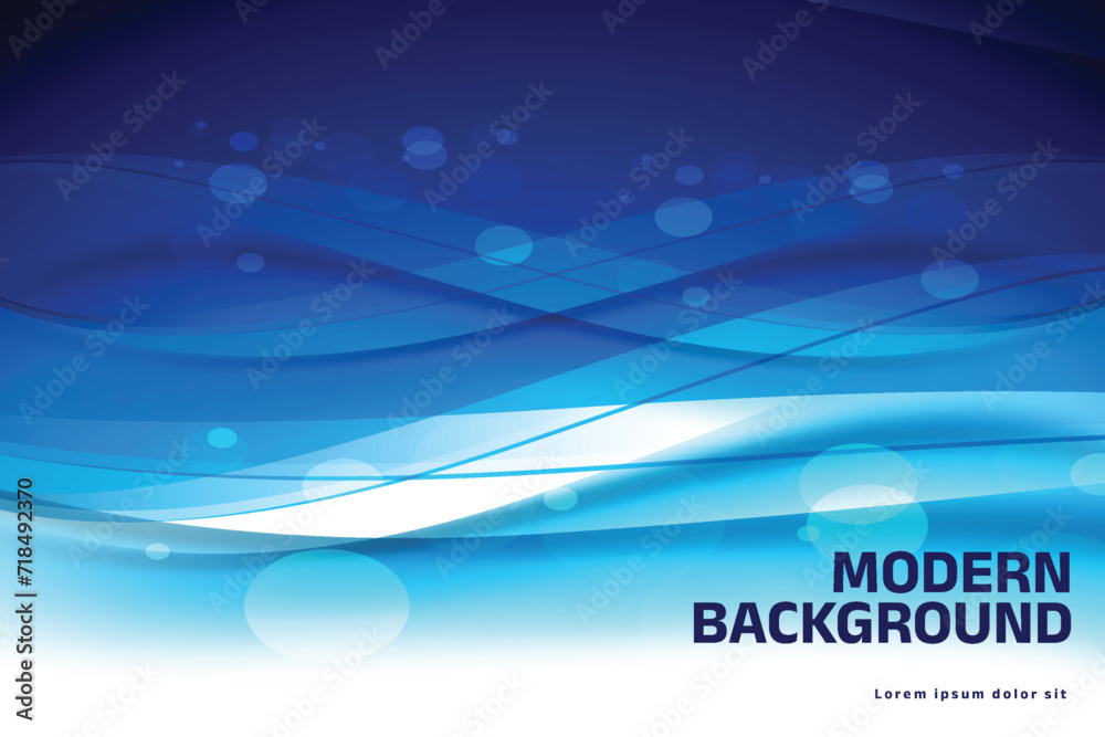 Modern Abstract Blue Vector Background Modern Abstract Blue Vector Background