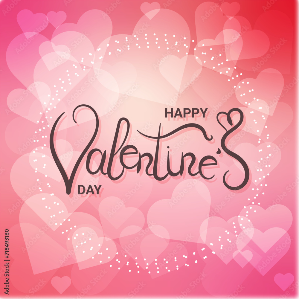 Happy Valentine's Day. Holiday card. Vector illustration.