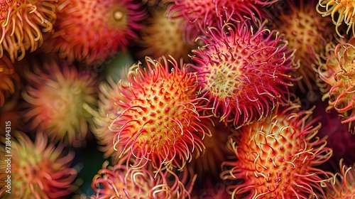 close up of rambutans fruit