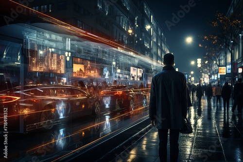 AI system monitoring traffic and optimizing city transportation, Generative AI