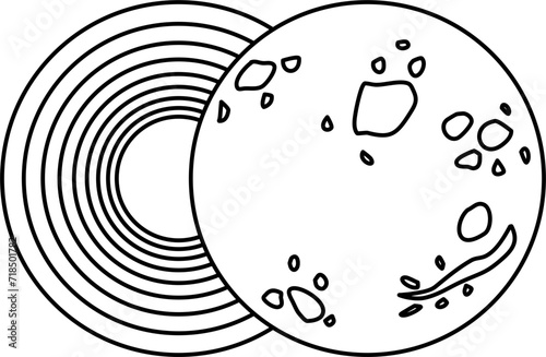 Jawbreaker outline illustration vector