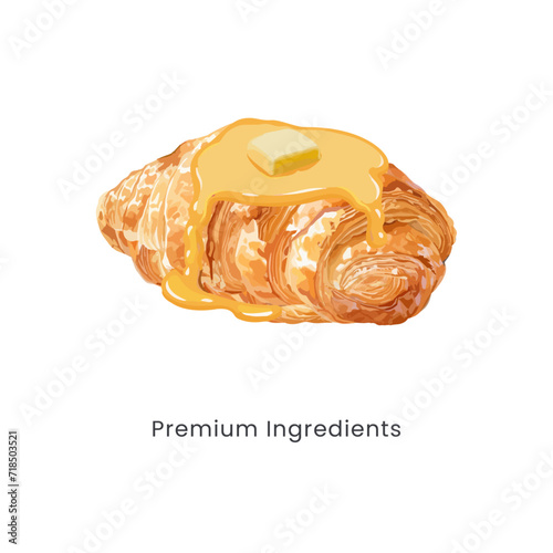 Hand drawn vector illustration of pastry