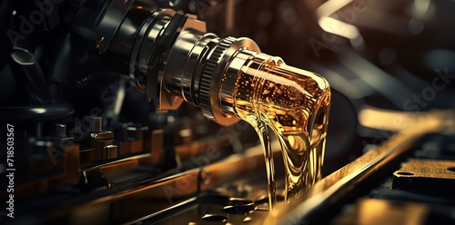 Oil poured into the engine.  generative ai