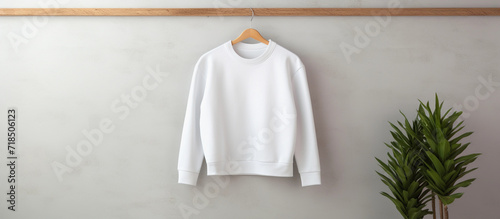 Plain white sweat shirt mockup template for men women with space for logo or design sweater mockup. Men and Women Sweater Mockup for Customization