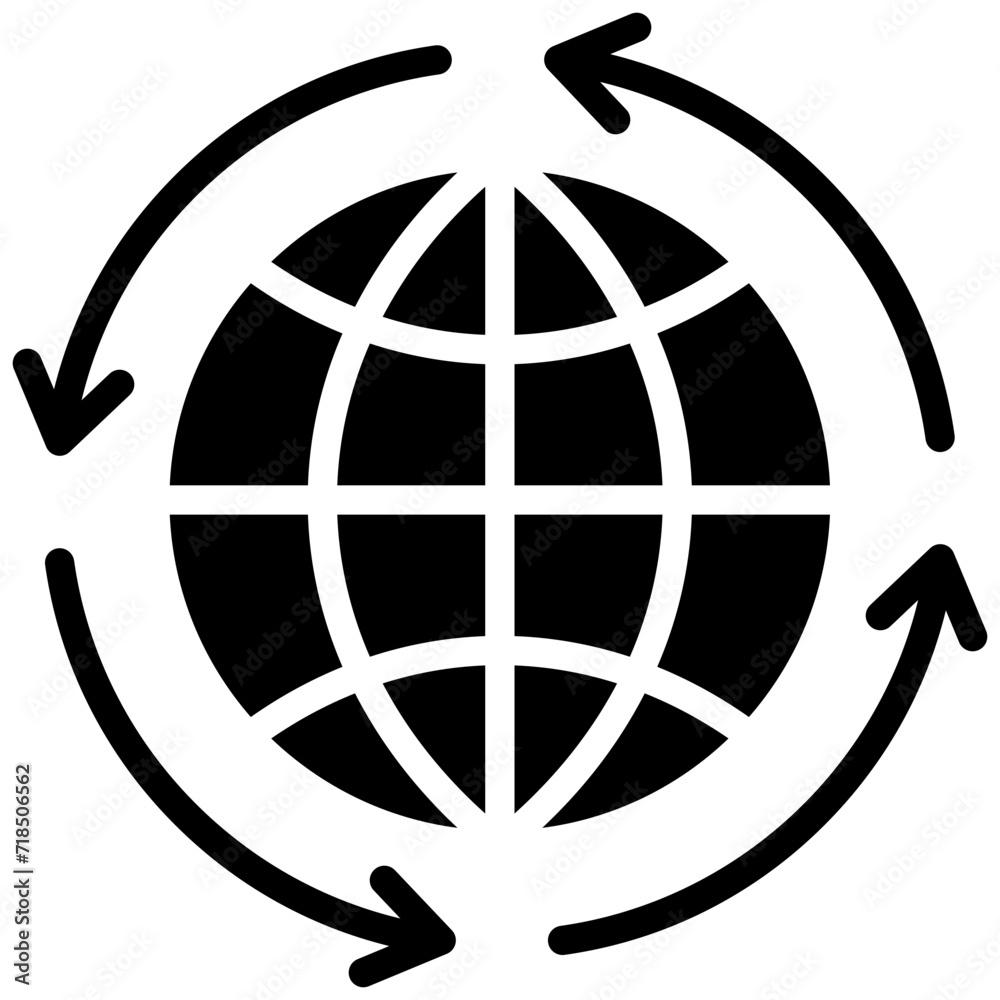 Monitor Gear glyph icon black and white, icon graphic, Vector illustration Monitor Gear glyph icon black and white, icon graphic, Vector illustration