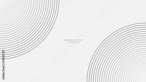 White background with black geometric lines. Modern minimalistic clean concept. Suit for poster, background, presentation, website.