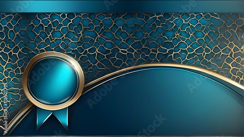 Dark Blue Golden Royal Awards Graphics Background. Lines Growing Elegant Shine Spark. Luxury Premium Corporate Abstract Design Template.