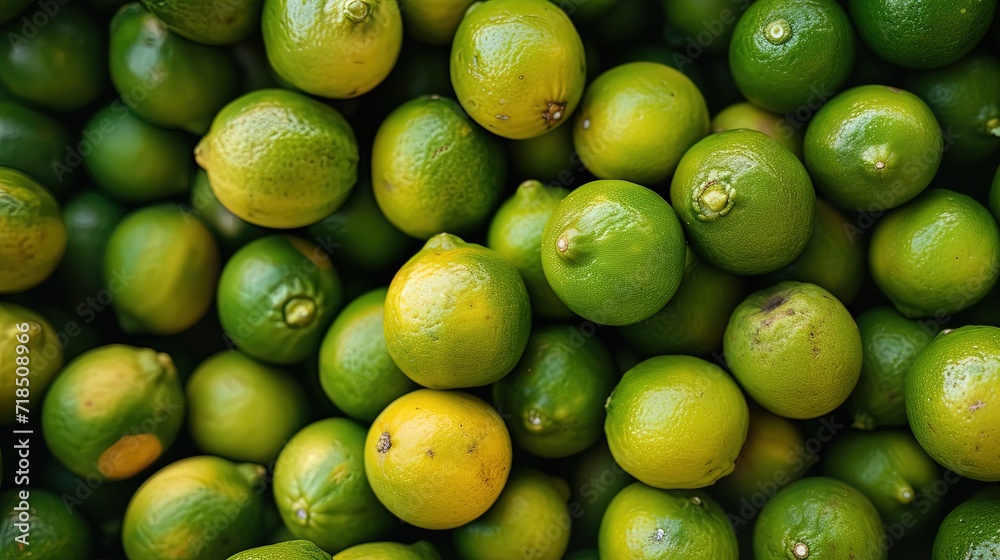 fresh limes in the market