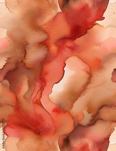 Brown red texture watercolor decal generative AI