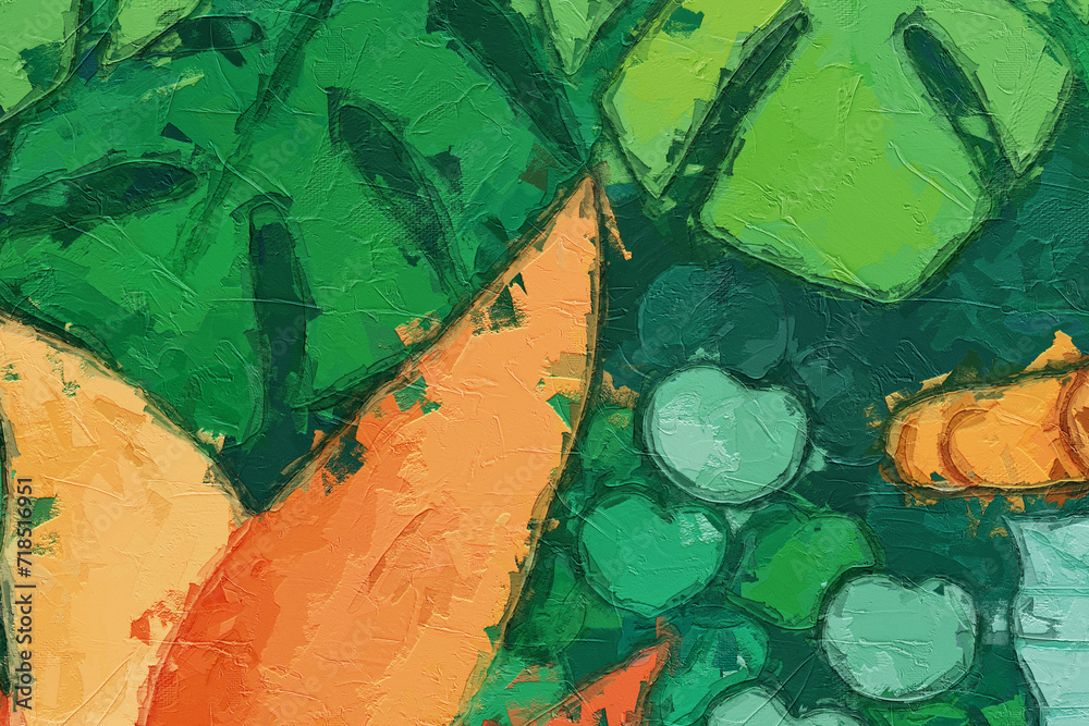 Naklejka premium Oil paintings and various flowers, tigers, monkeys, and birds are beautiful