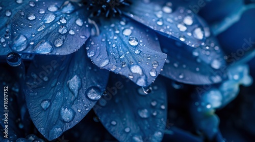 Macro view of blue petals