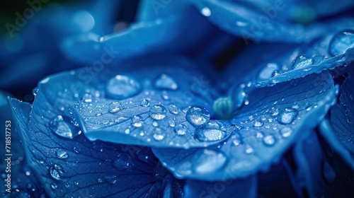 Macro view of blue petals