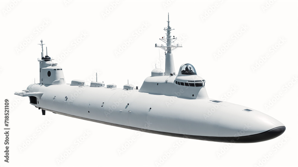 a 3d model of a submarine on a white background
