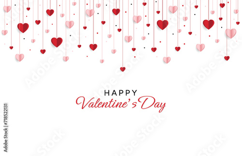 Happy valentine day. with creative love composition of the hearts. Vector illustration