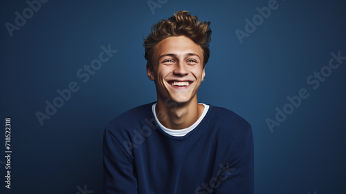 Portrait of a Caucasian teen boy photo