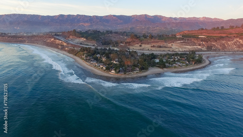 Aerial, Rincon Surf Spot, Southern California, Perfect Waves, Surfing