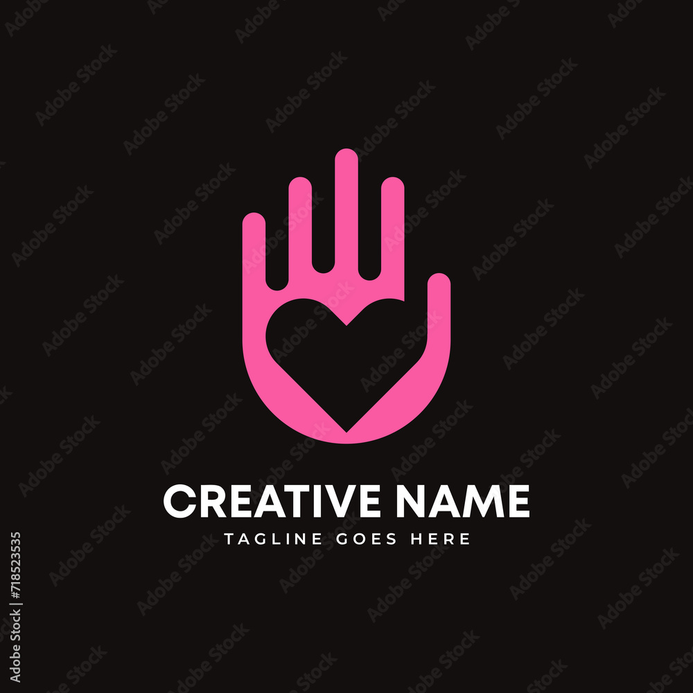 Love hand logo Love hand logo