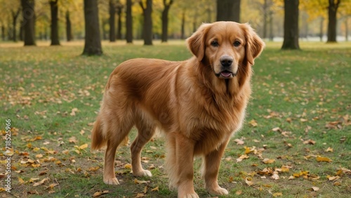 Dark golden retriever dog in the park © QuoDesign