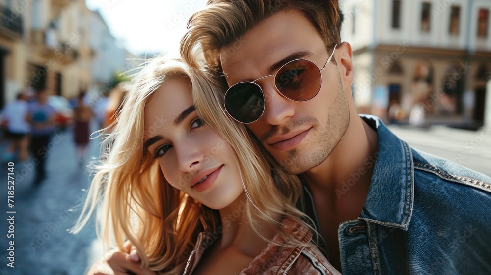 Portrait of the beautiful young couple. Portrait of the beautiful young couple.