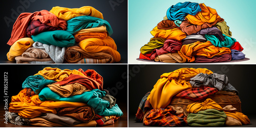 Detailed and realistic image of a pile of dirty laundry. Ideal for use in advertising, branding or home design. Transparent background makes it easy to insert into any design or project