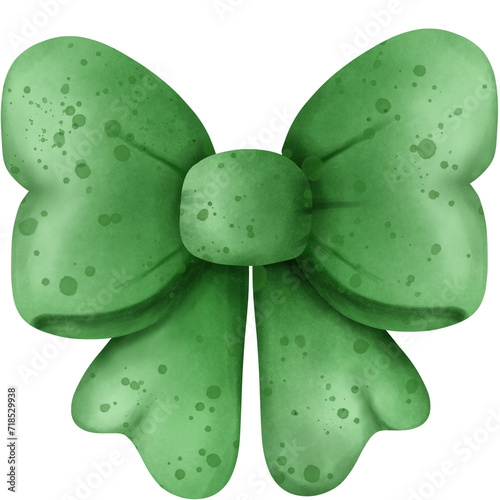 St Patricks Day - green ribbin bow photo