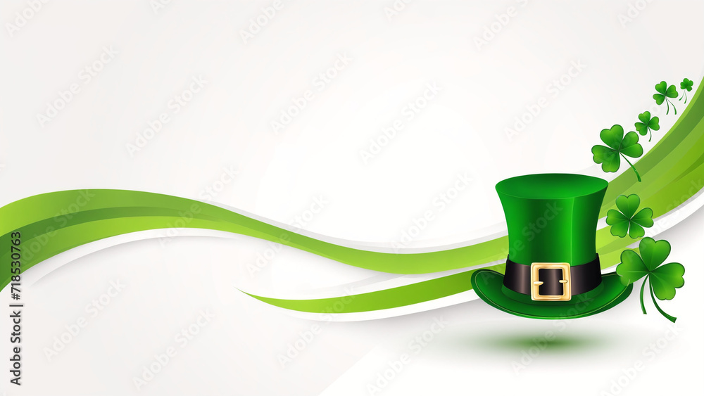 custom made wallpaper toronto digitalst patrick's day background with hat and shamrocks illustration