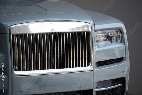 Luxury car front side selective focus