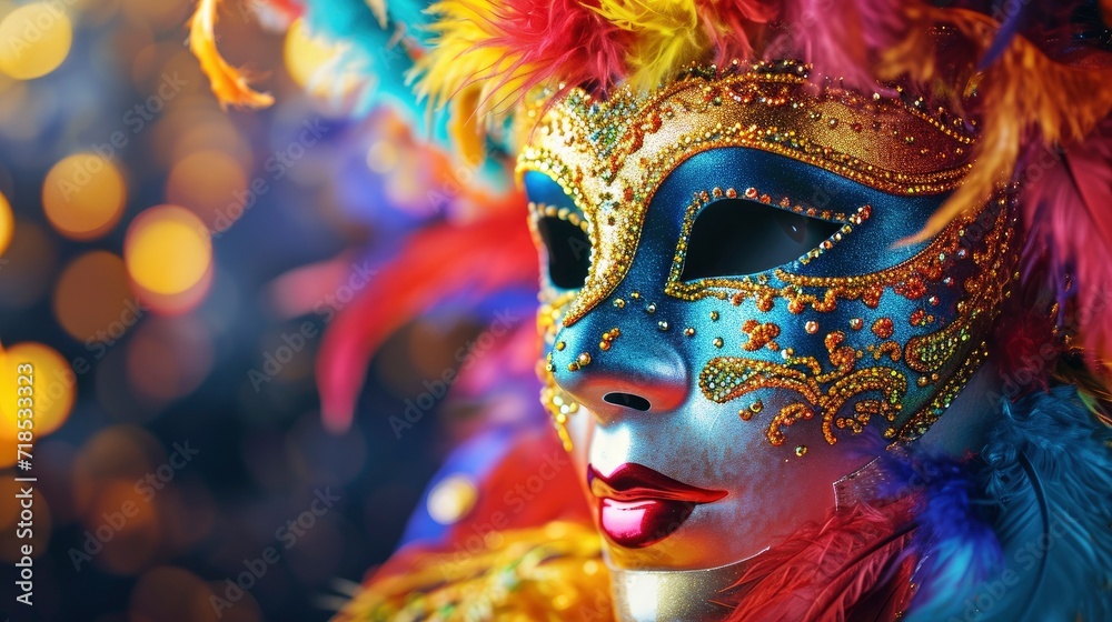 Carnival Mask on bokeh background