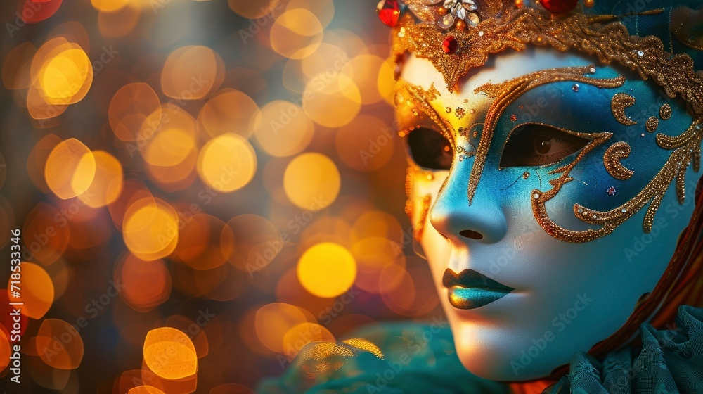 Carnival Mask on bokeh background