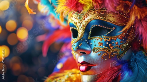 Carnival Mask on bokeh background © MdKamrul