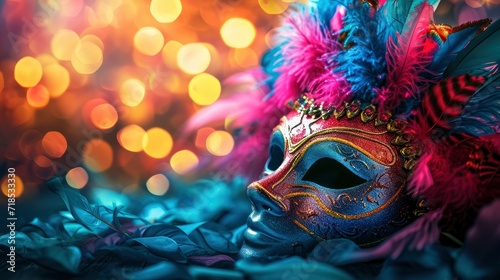 Carnival Mask on bokeh background © MdKamrul
