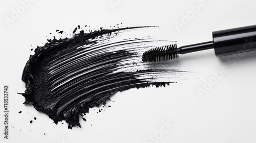 Cosmetics Beauty Mascara on a White Background, a Captivating Makeup Product for Your Advertisement