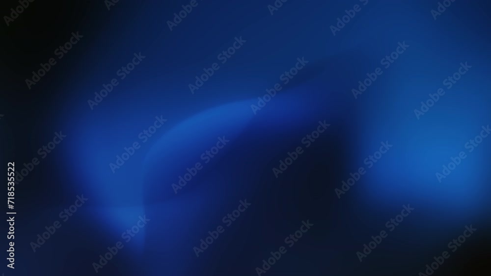Dark blue gradient motion background with curvy wave flowing. Seamless looping video animation. 4K footage